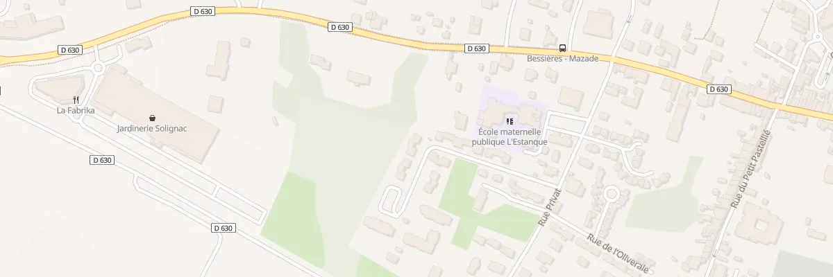 Plan du 9001I Rue Privat à Bessières