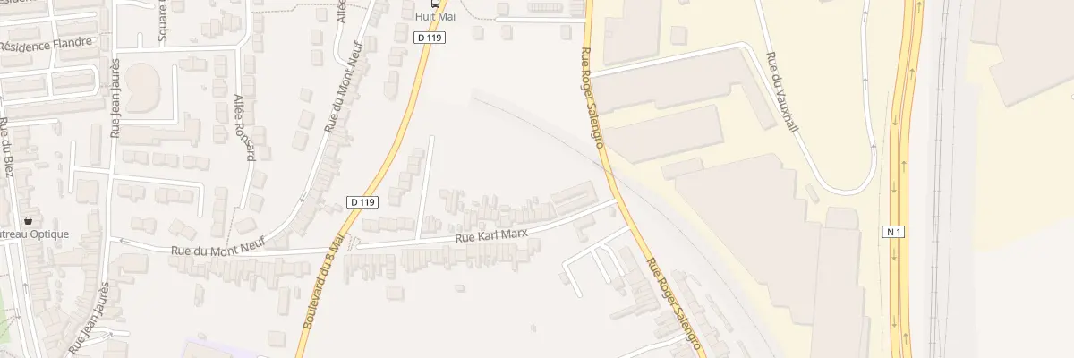Plan du 4 Rue Karl Marx à Outreau