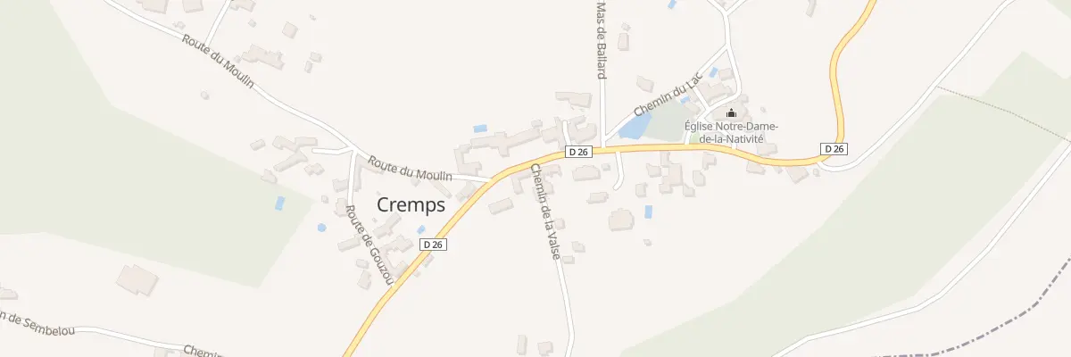 Plan du 780 Rte du Centre Bourg à Cremps