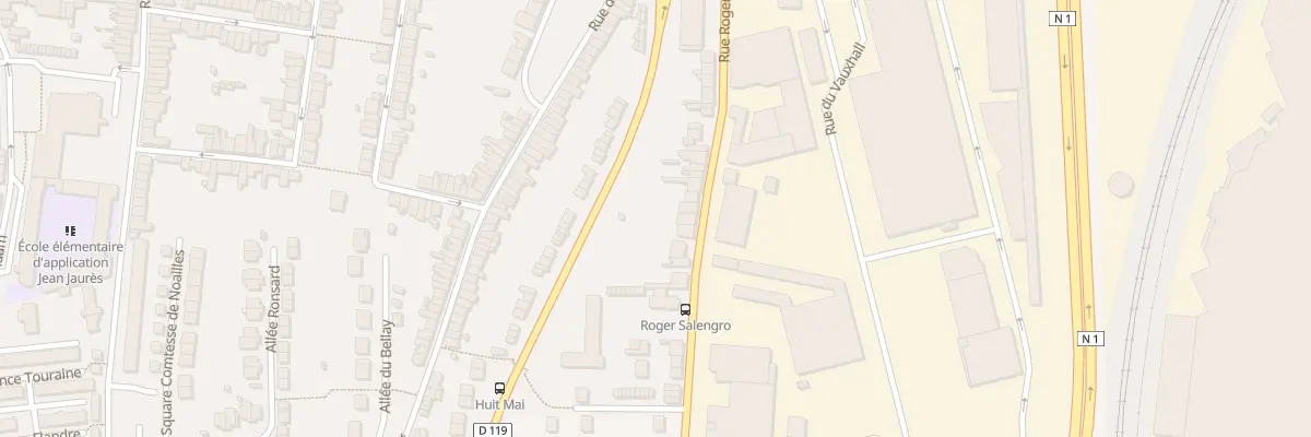 Plan du 36 Rue Roger Salengro à Outreau