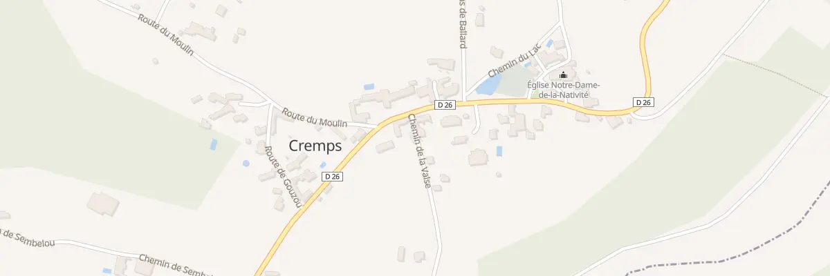 Plan du 800 Rte du Centre Bourg à Cremps