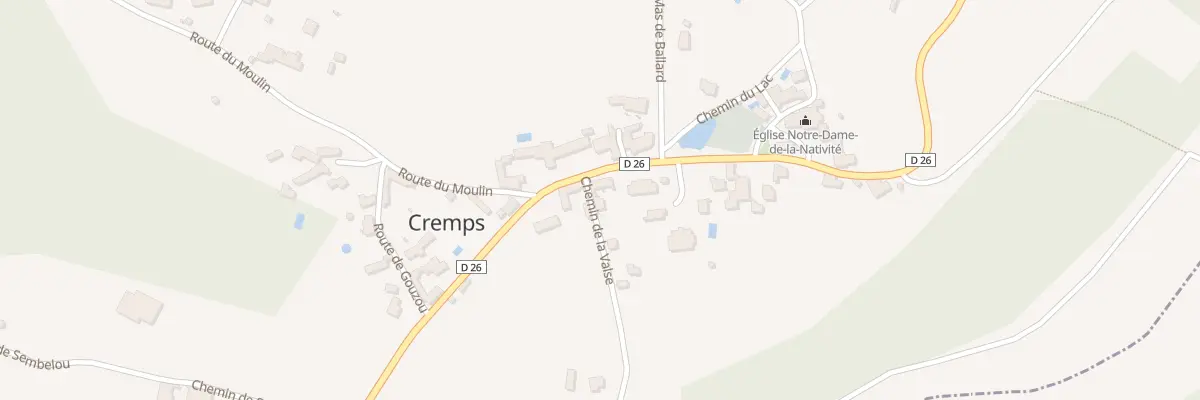 Plan du 5020 Le Bourg à Cremps