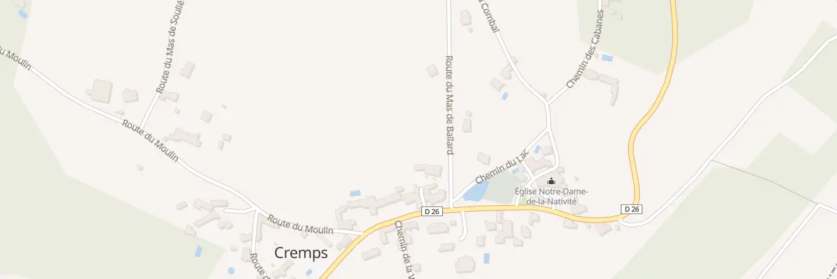 Plan du 5229F Rue du Bourg à Cremps