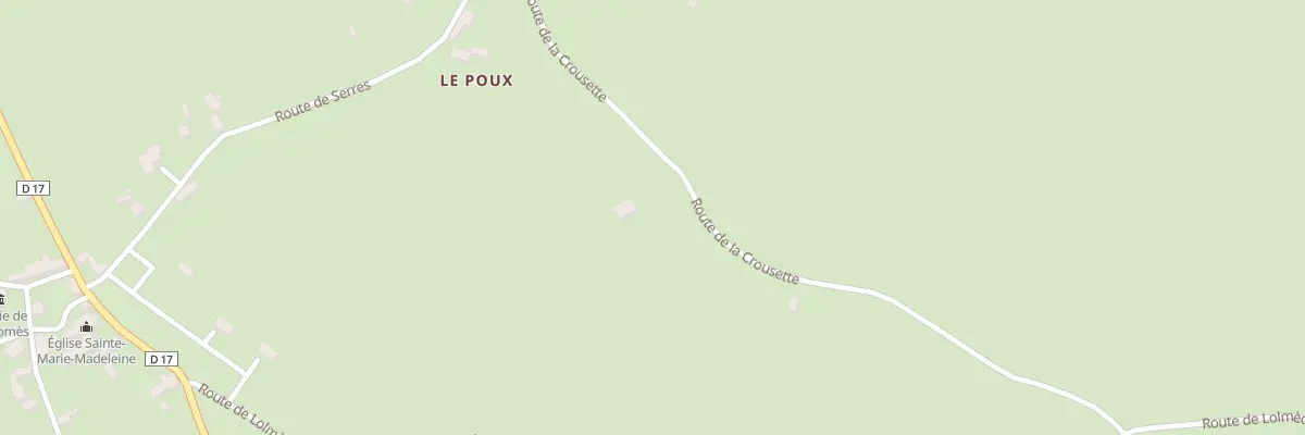 Plan du 5091 Le Poux à Soulomès