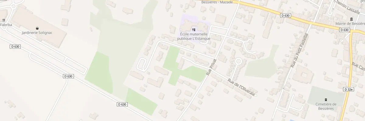 Plan du 206B Rue Privat à Bessières