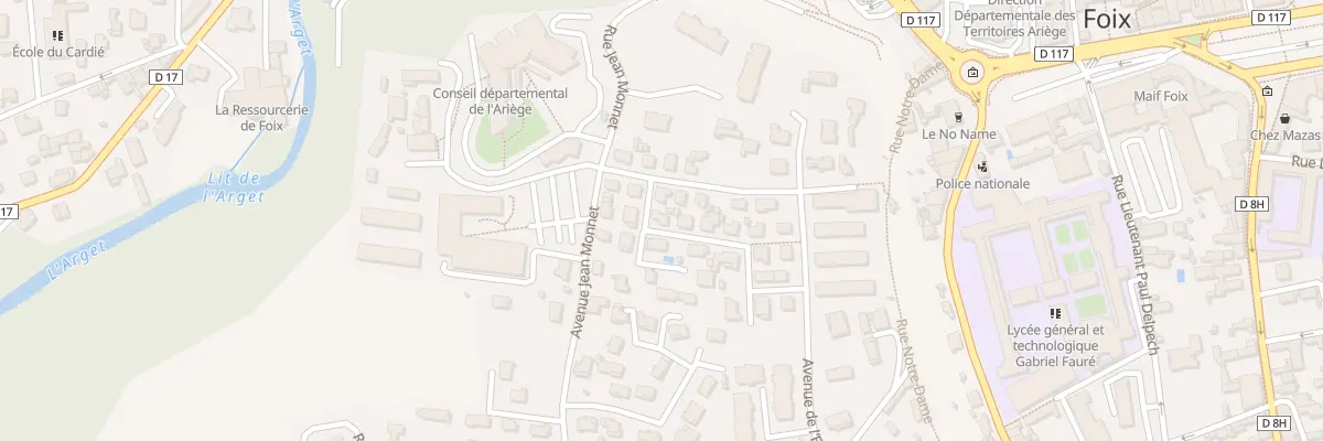 Plan du 13 Rue Pasteur à Foix