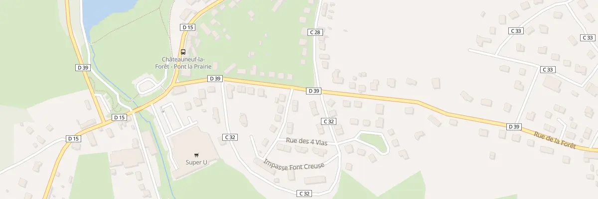 Plan du 8 Rue des 4 Vias à Châteauneuf-la-Forêt