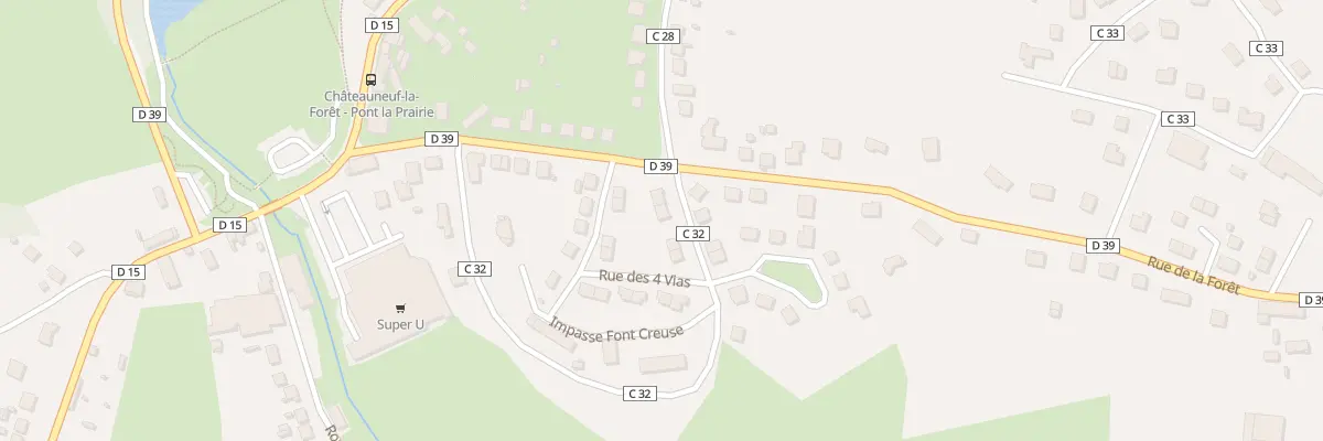Plan du 4 Rue du 18 Juin 1940 à Châteauneuf-la-Forêt