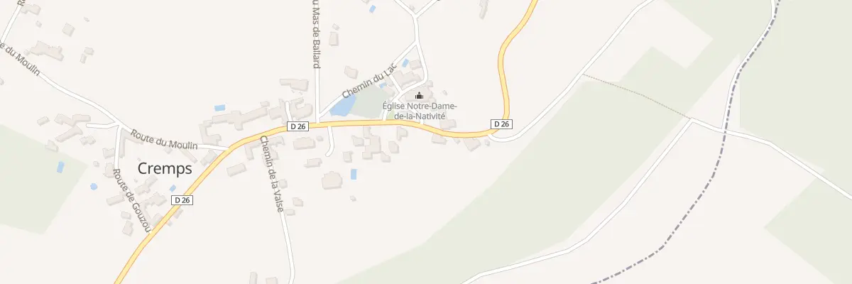 Plan du 980 Rte du Centre Bourg à Cremps
