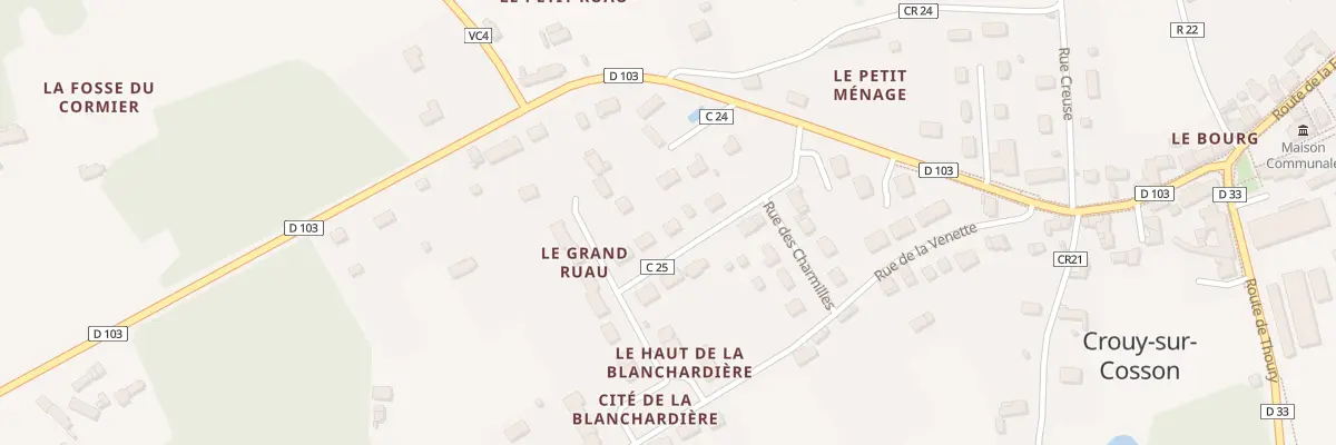 Plan du 12 Rue des Charmilles à Crouy-sur-Cosson