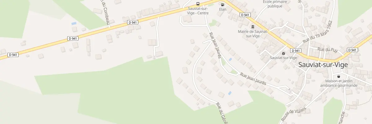 Plan du 5461I Rue du Gen de Gaulle à Sauviat-sur-Vige