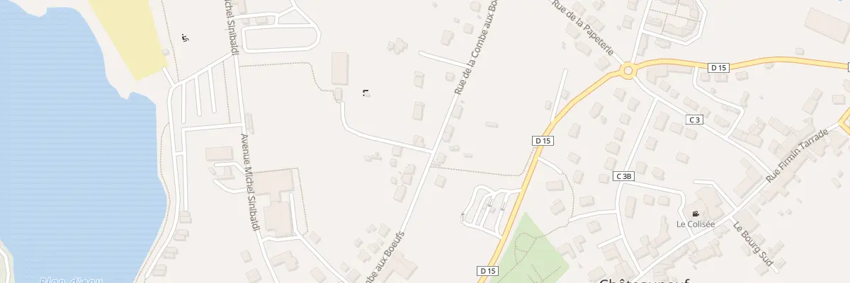Plan du 27 Rue de La Combe aux Boeufs à Châteauneuf-la-Forêt