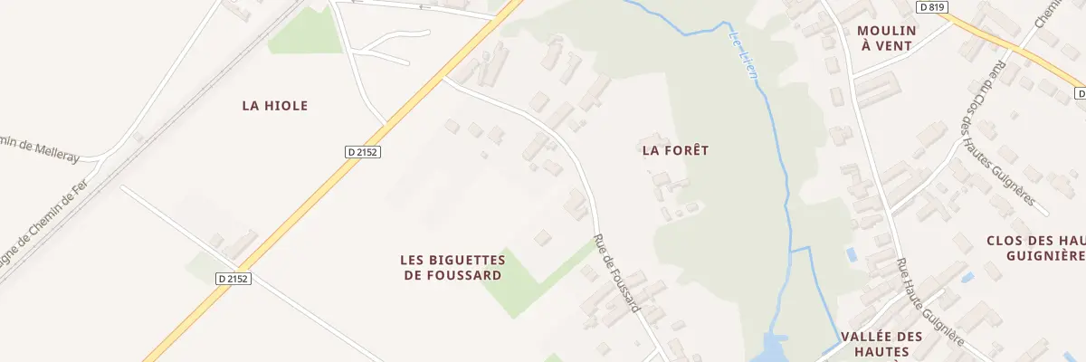 Plan du 83 Rue de Foussard à Tavers