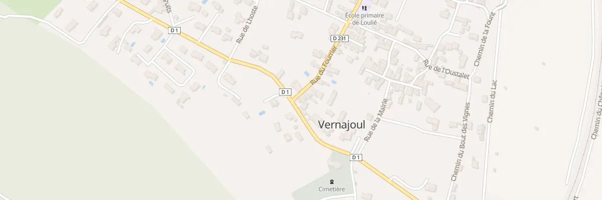 Plan du 1 Av de Foix à Vernajoul