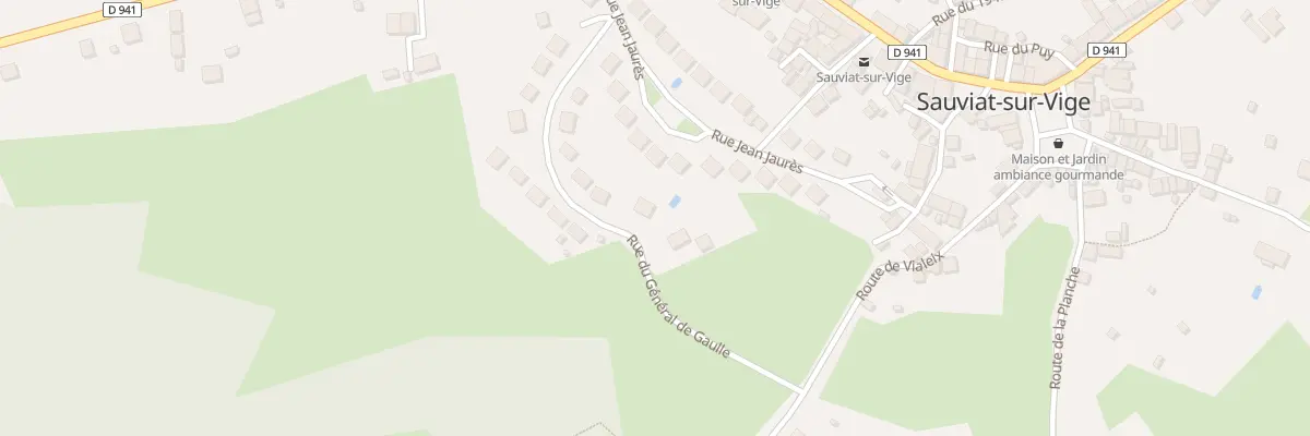 Plan du 5461K Rue du Gen de Gaulle à Sauviat-sur-Vige