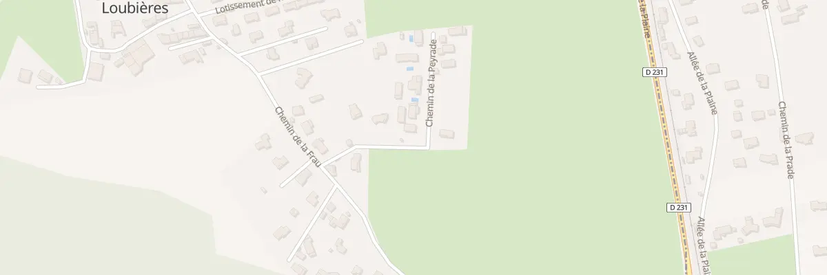 Plan du 7 Chem de la Peyrade à Loubières