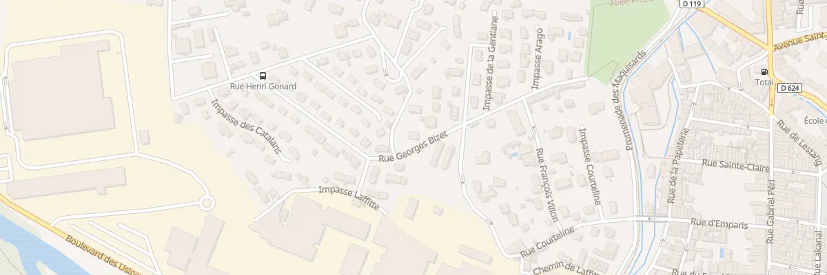 Plan du 1 Rue Georges Bizet à Pamiers
