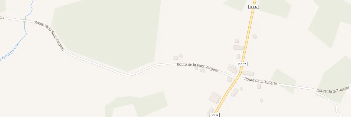 Plan du 182 Rte de la Font Vergeas à Condat-sur-Ganaveix