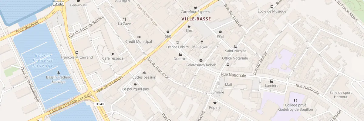 Plan du 26 Rue Nationale à Boulogne-sur-Mer