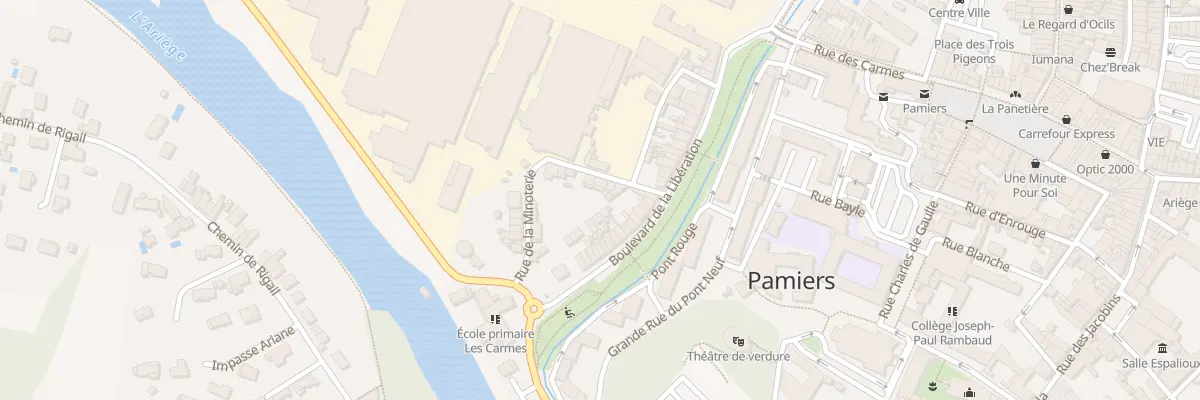 Plan du 10 Rue de la Brasserie à Pamiers