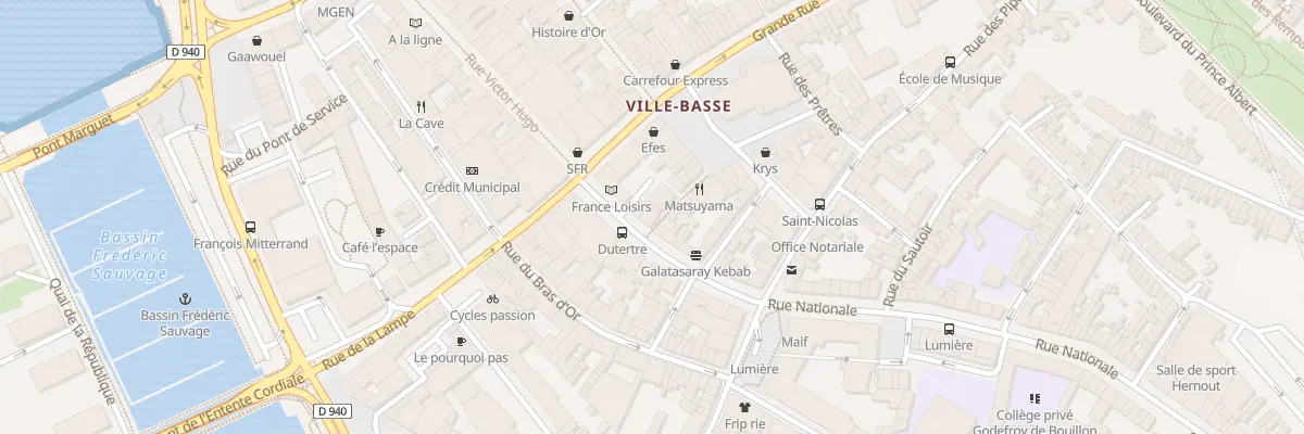 Plan du 13 Rue Nationale à Boulogne-sur-Mer