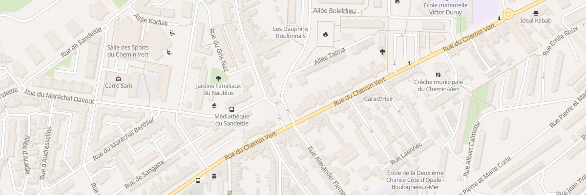 Plan du 121 Rue du Chemin Vert à Boulogne-sur-Mer