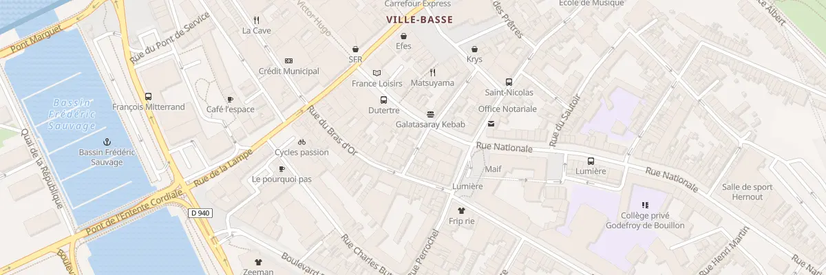 Plan du 38 Rue Nationale à Boulogne-sur-Mer