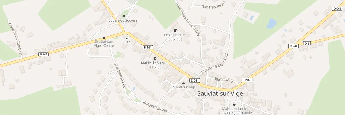 Plan du 5187 Rue Emile Dourdet à Sauviat-sur-Vige