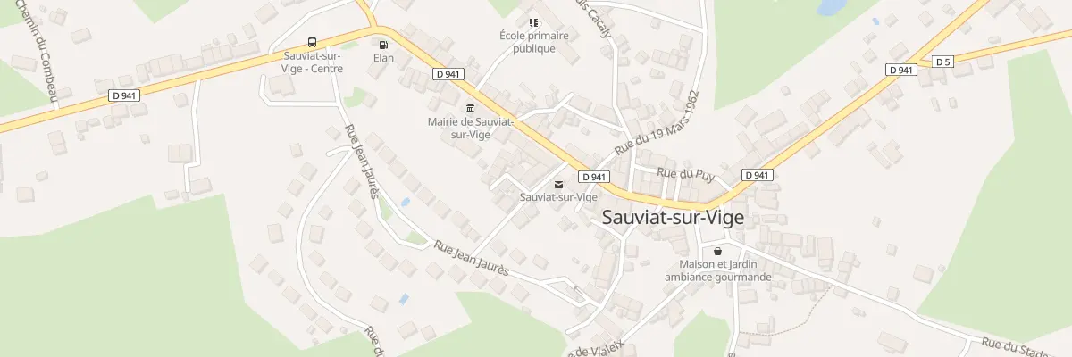 Plan du 5008 Pl du Huit Mai 1945 à Sauviat-sur-Vige