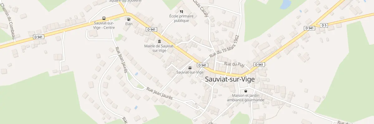 Plan du 2 Pl du Huit Mai 1945 à Sauviat-sur-Vige