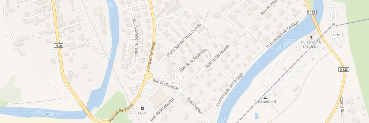 Plan du 2 Rue Gabriel Faure à Tarascon-sur-Ariège