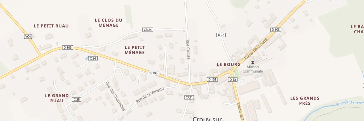 Plan du 3 Rue Creuse à Crouy-sur-Cosson