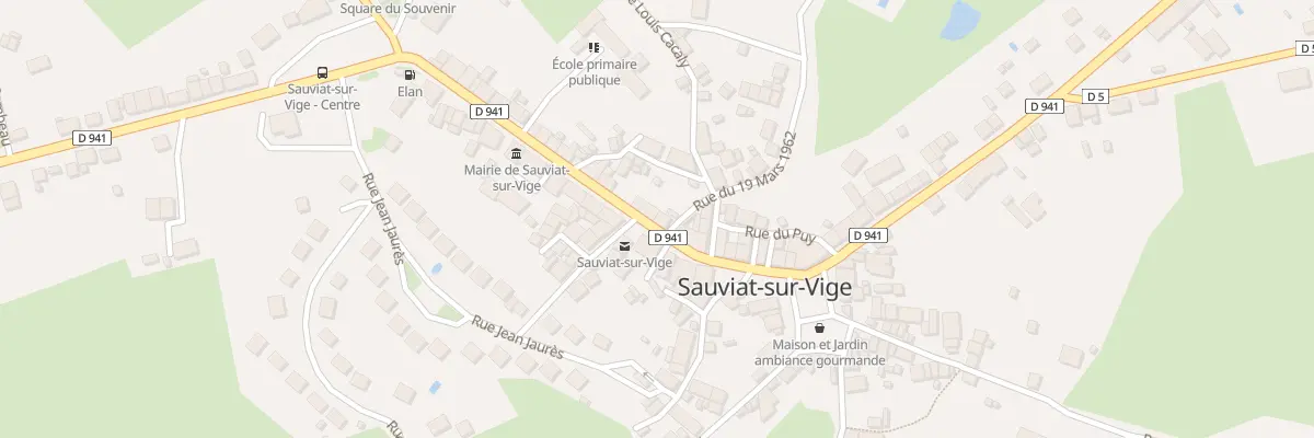 Plan du 5452U Rue Emile Dourdet à Sauviat-sur-Vige