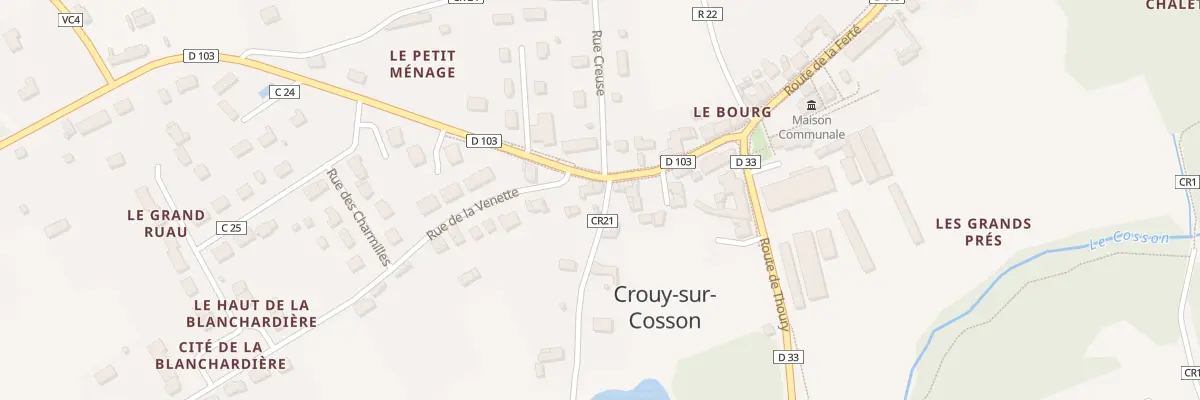 Plan du 2 Che du Gue à Thoury