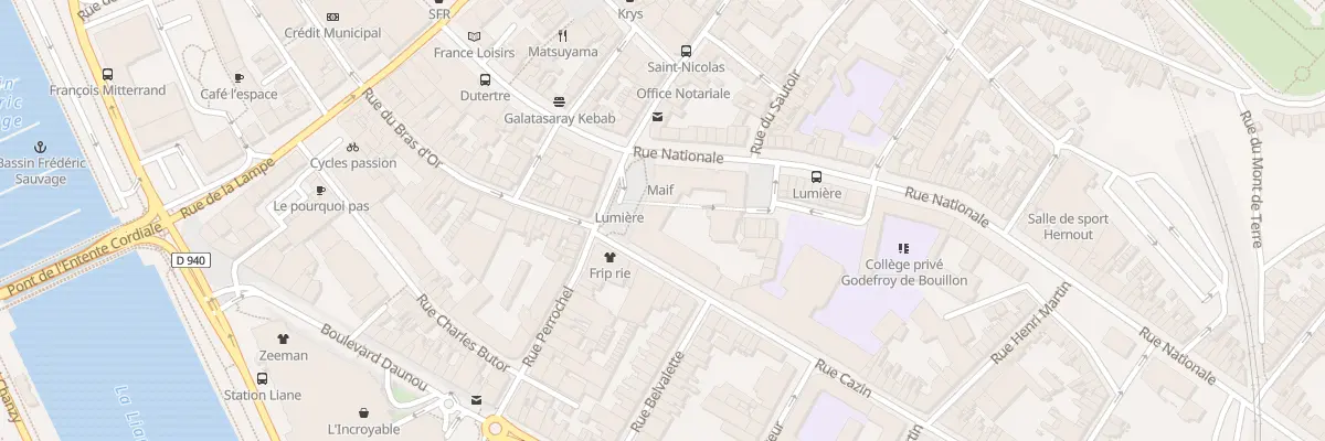 Plan du 58 Rue Nationale à Boulogne-sur-Mer