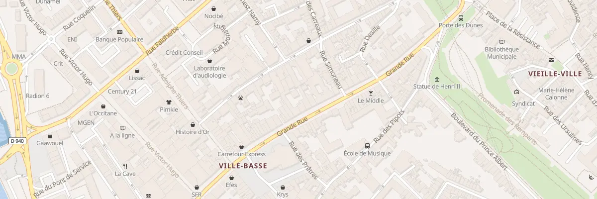 Plan du 77 Grande Rue à Boulogne-sur-Mer