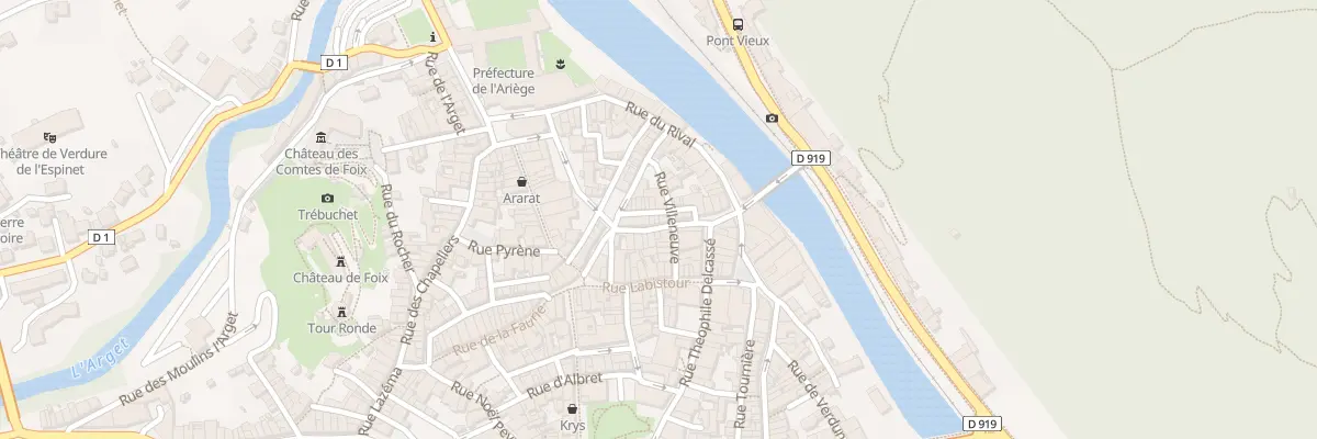 Plan du 7 Rue du Pont à Foix