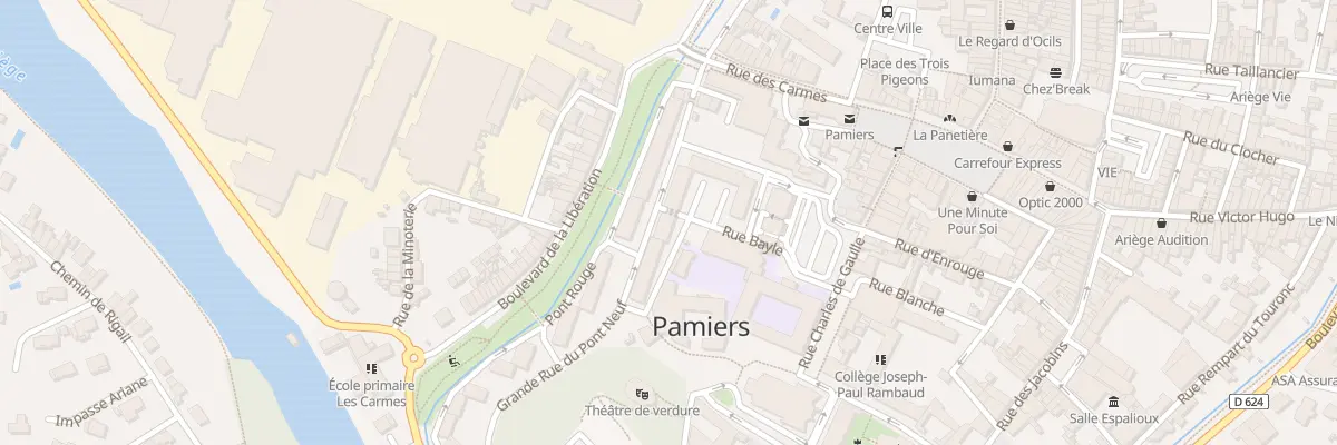 Plan du 3 Rue Pasteur à Pamiers
