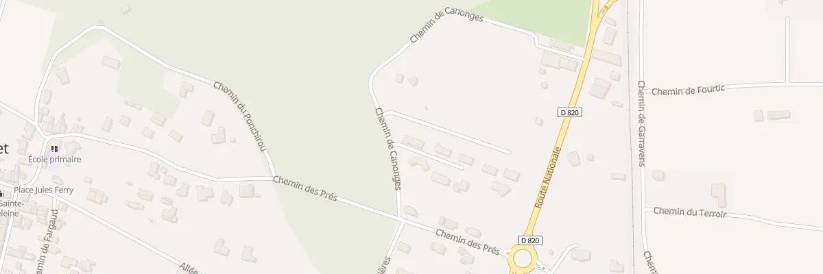 Plan du 5001 Che de Canonges au Vernet