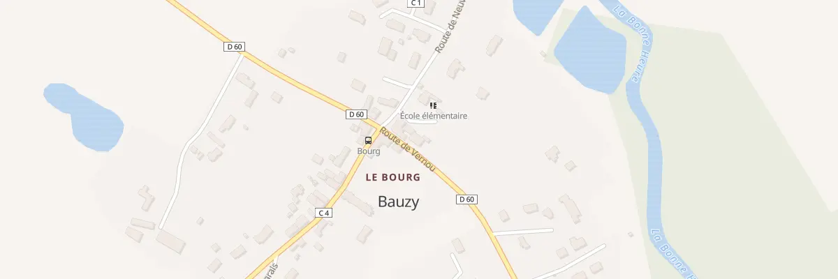 Plan du 2 Rte de Vernou à Bauzy