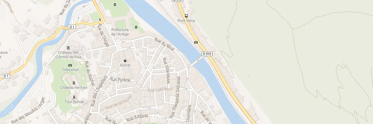 Plan du 1 Rue Theophile Delcasse à Foix