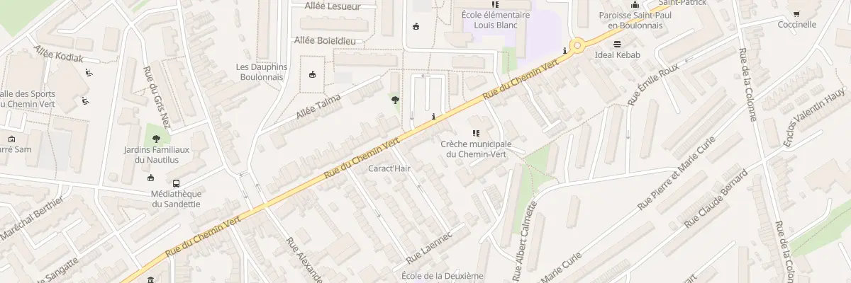 Plan du 90 Rue du Chemin Vert à Boulogne-sur-Mer
