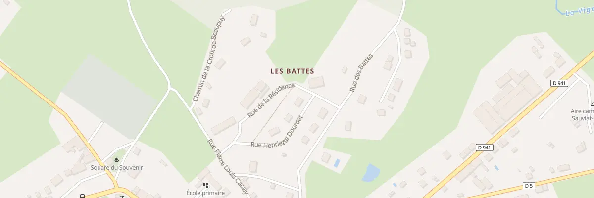 Plan du 5165G Rue Henriette Dourdet à Sauviat-sur-Vige
