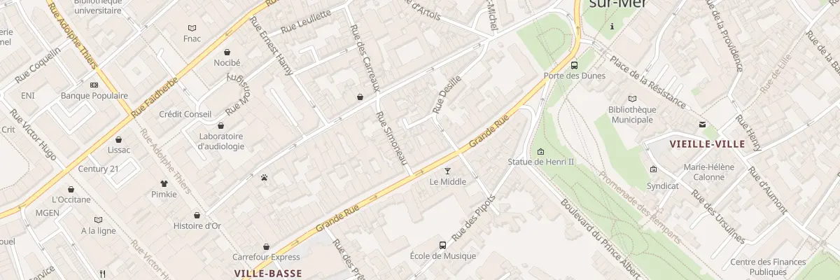 Plan du 99 Grande Rue à Boulogne-sur-Mer
