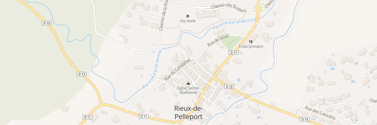 Plan du 16 Rue du Milieu à Rieux-de-Pelleport