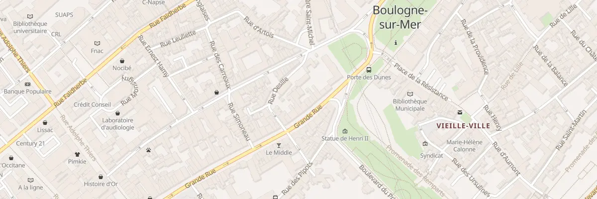 Plan du 119 Grande Rue à Boulogne-sur-Mer