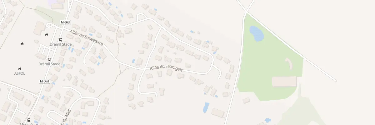 Plan du 5 All du Lauragais à Drémil-Lafage