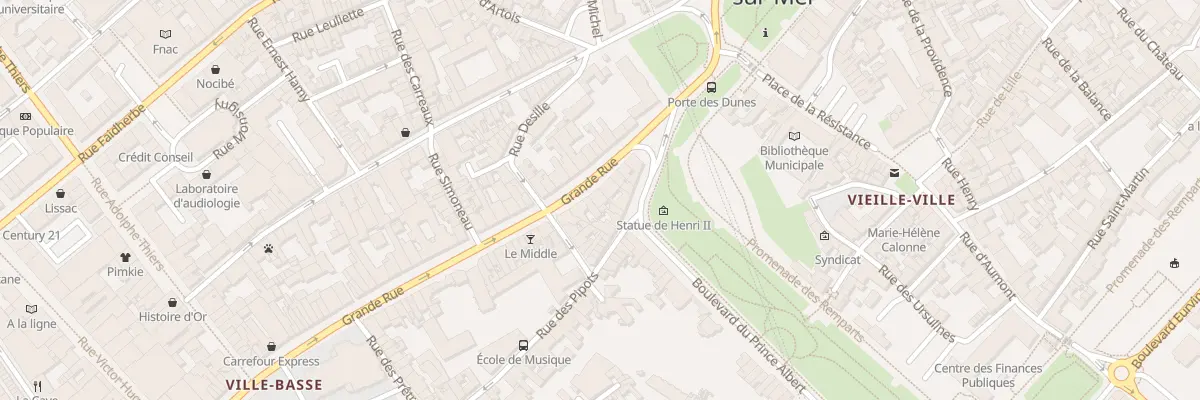 Plan du 72 Grande Rue à Boulogne-sur-Mer