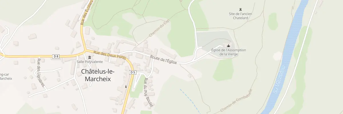 Plan du 2 Rte de l’Eglise à Châtelus-le-Marcheix