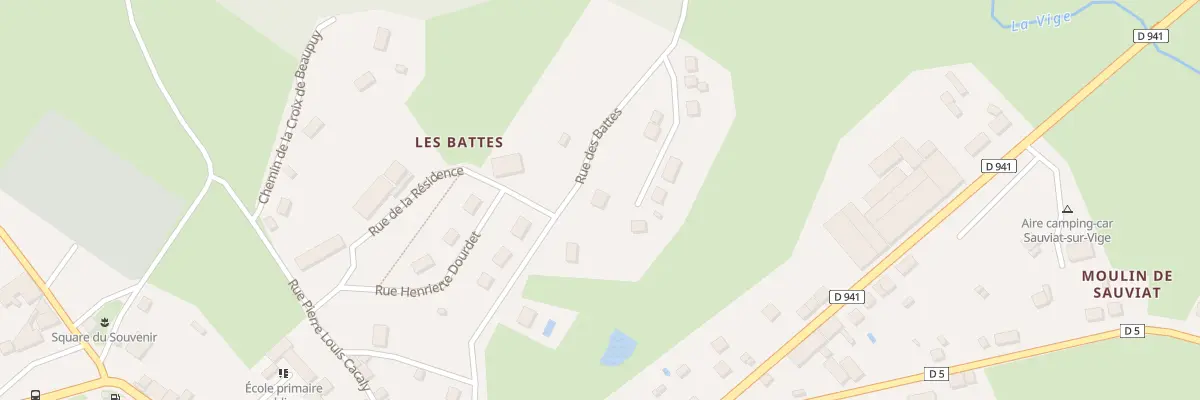 Plan du 24 Rue des Battes à Sauviat-sur-Vige